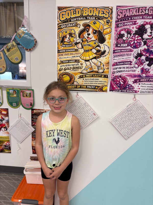Just in time for the spring season, Harper Messina created a softball-themed project.